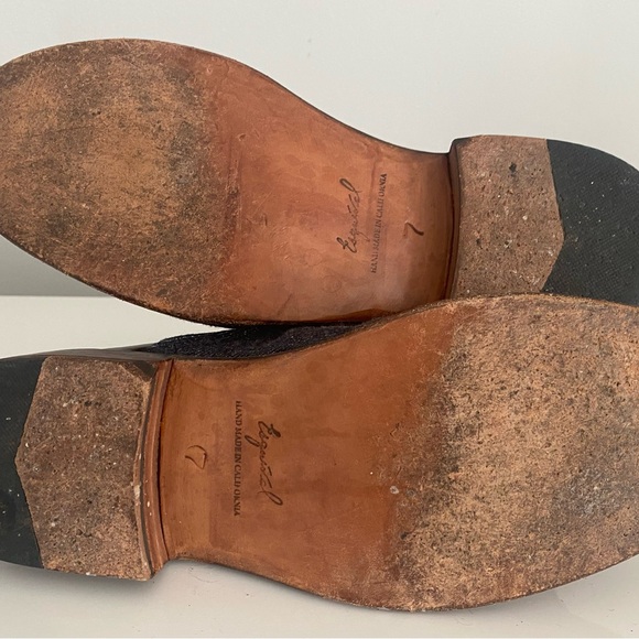 GEORGE ESQUIVEL DENIM AND LEATHER LACEUP ANKLE BOOT - Picture 5 of 5